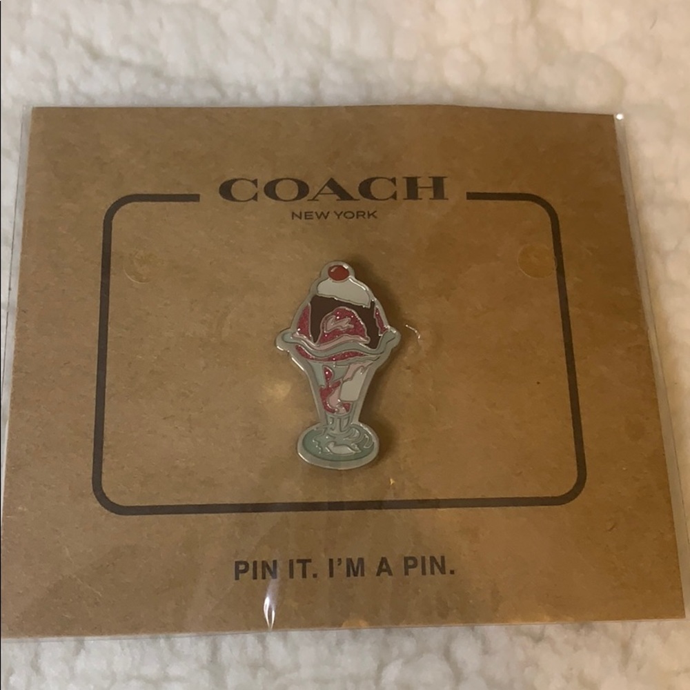 Coach Enameled Ice Cream Pin